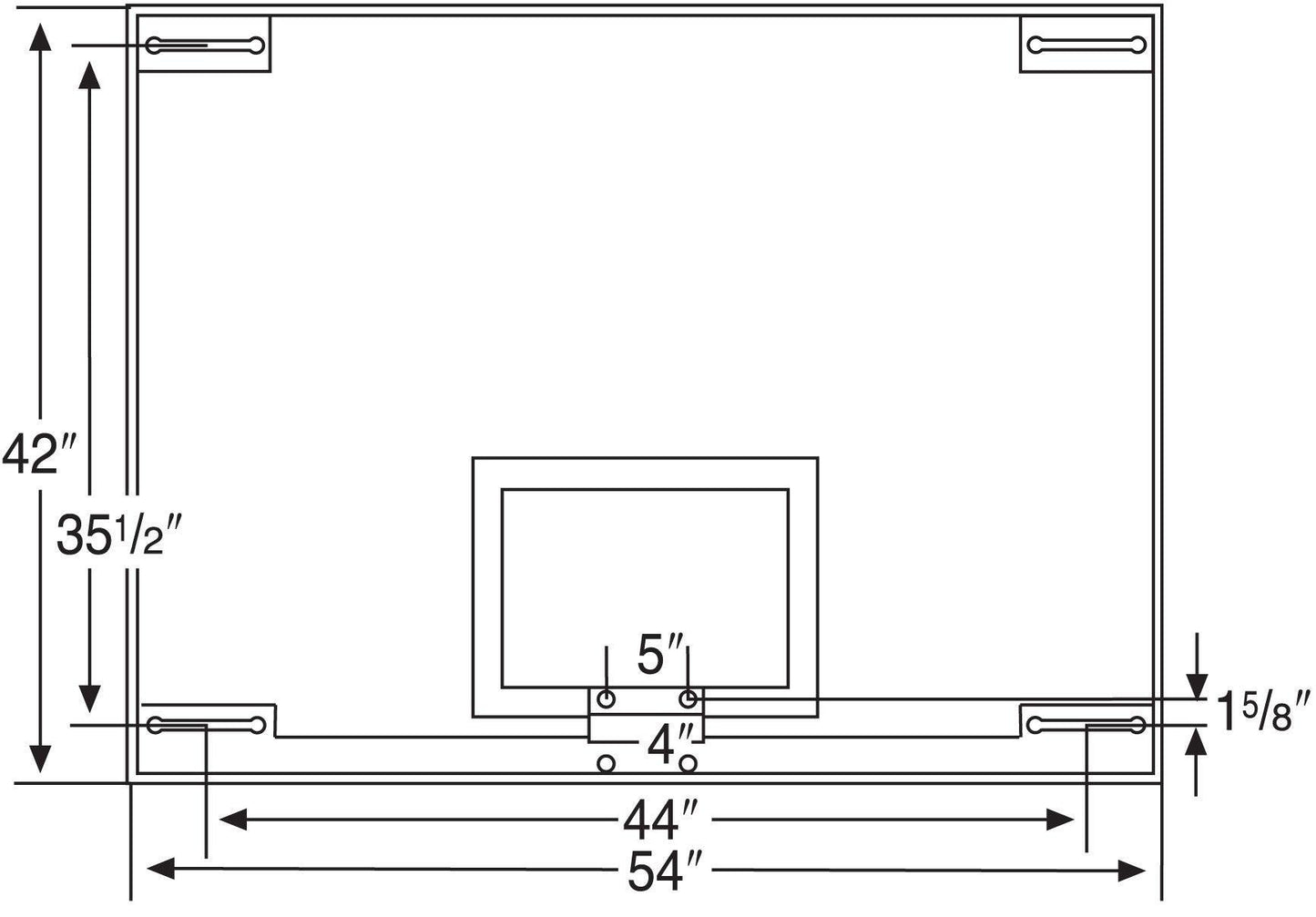 42" x 54" Glass Backboard - bisoninc