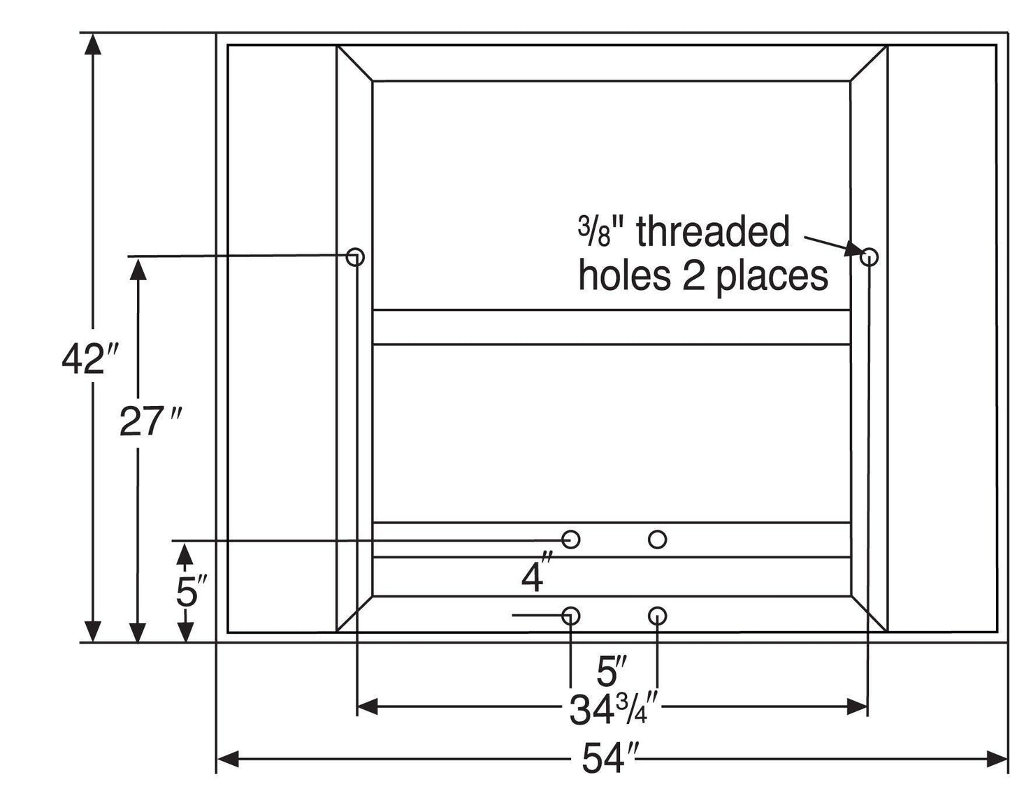 42" x 54" Polycarbonate Playground Backboard - bisoninc