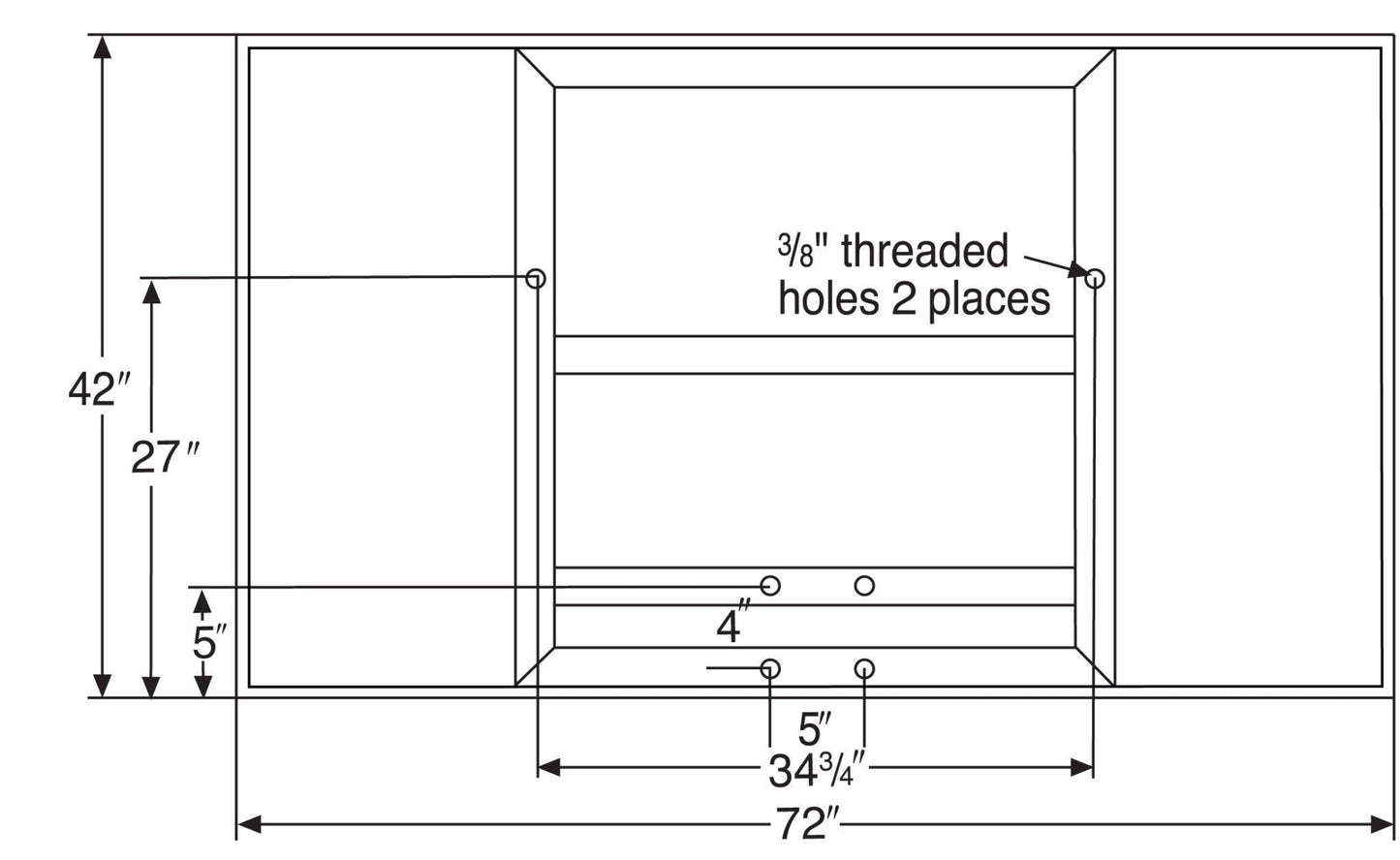 42" x 72" Polycarbonate Playground Backboard - bisoninc