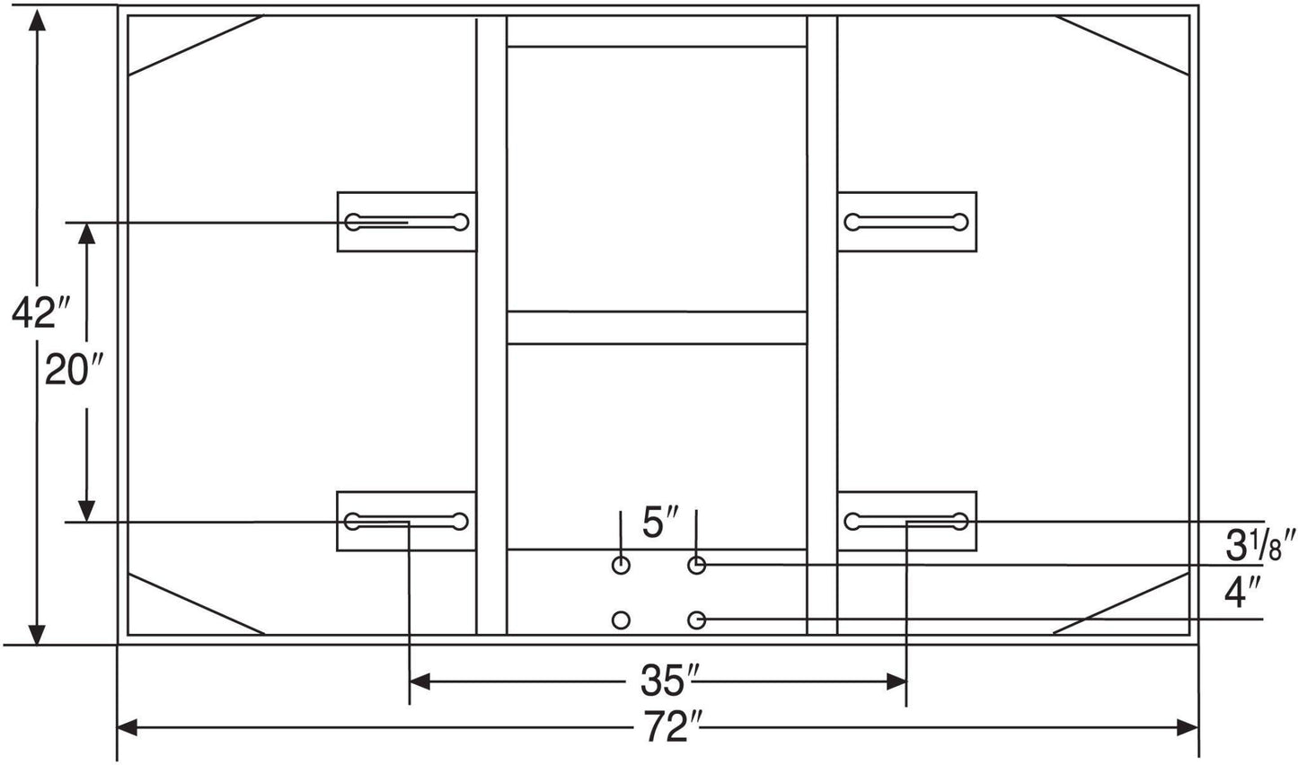 42" x 72" Extended Life Short Glass Conversion Backboard - bisoninc