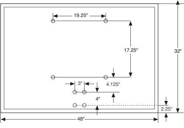 32" x 48" Framed Smoked Acrylic Backboard - bisoninc