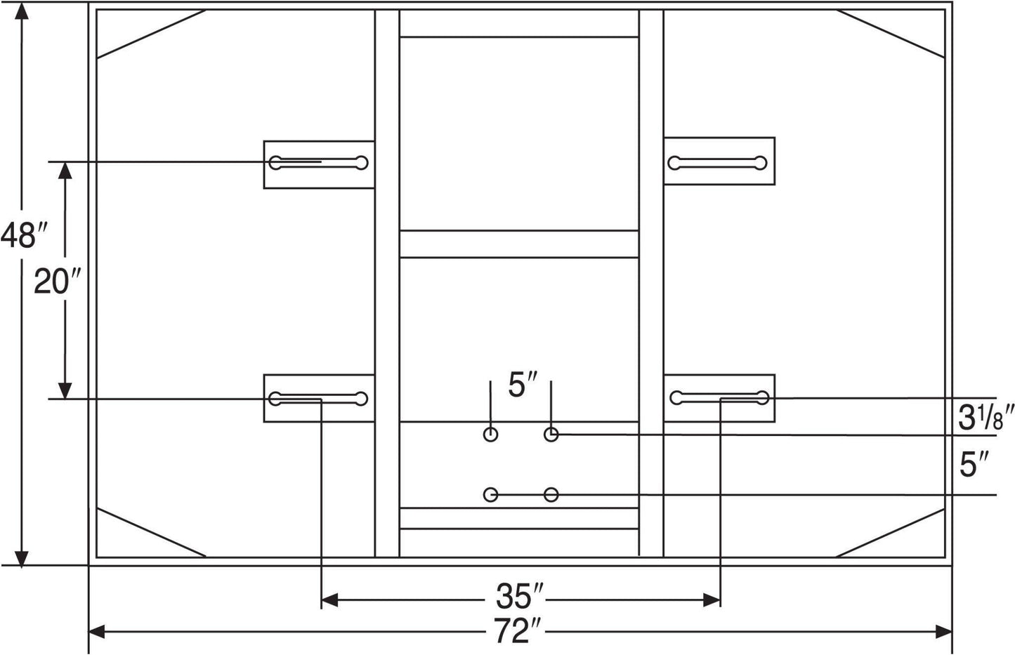 48" x 72" Tall Unbreakable "XL" Glass Competition Conversion Backboard - bisoninc