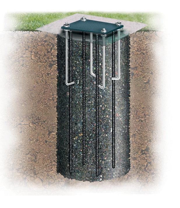 Ground Anchor Kit for Residential Basketball Poles - bisoninc