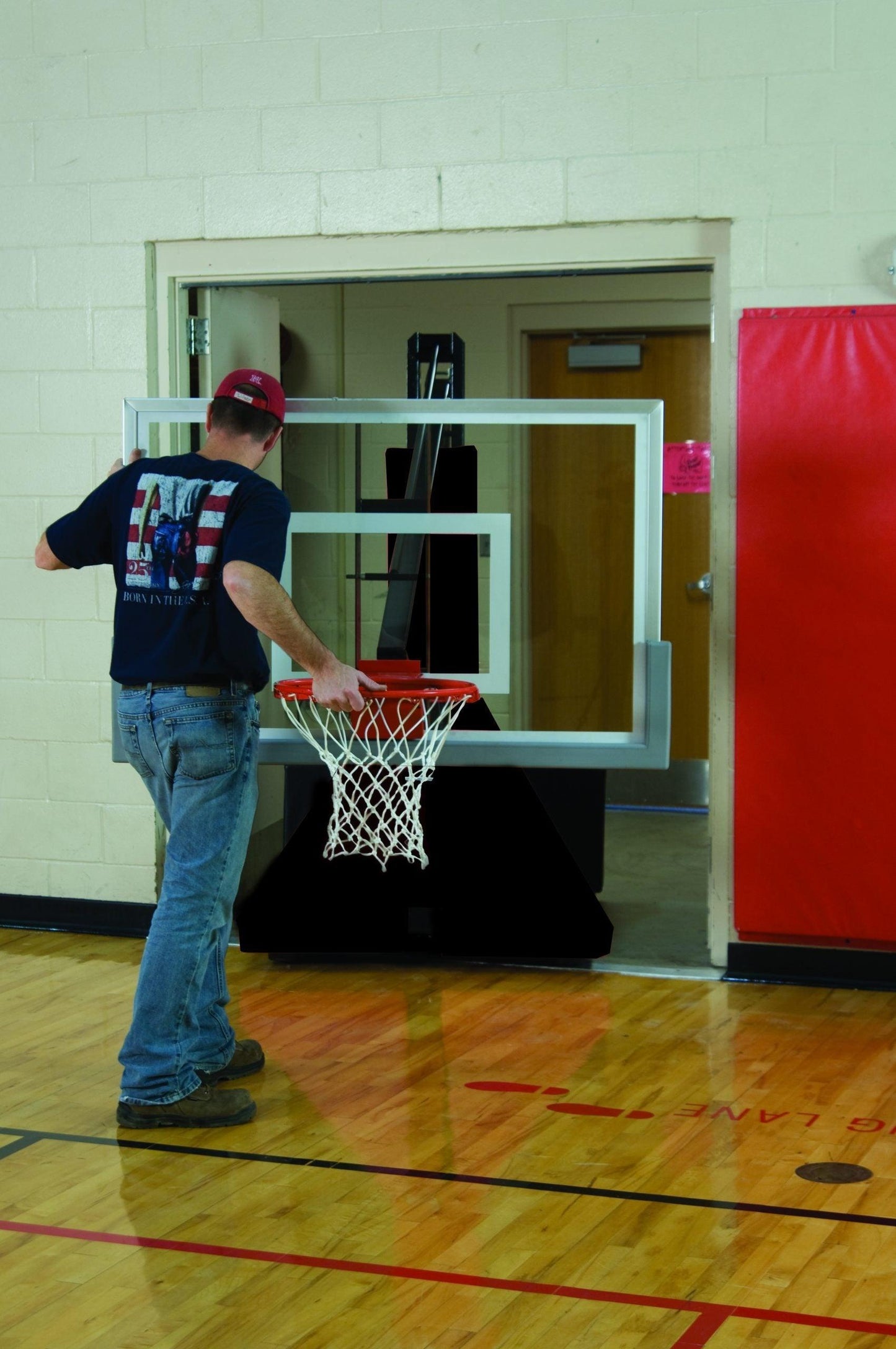 Super Glass Max Portable Adjustable Basketball System - bisoninc