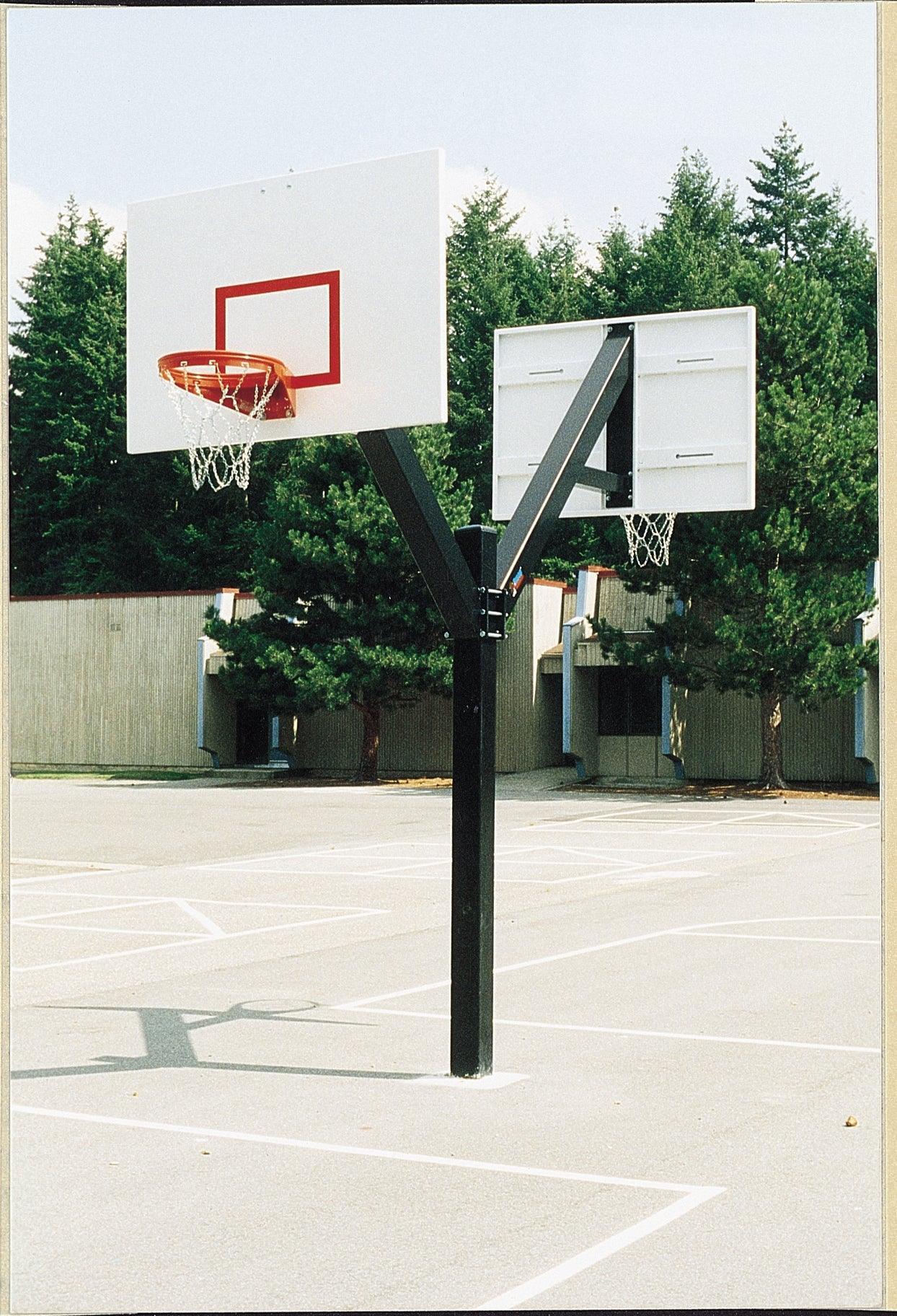 Ultimate Perforated Steel Basketball System - bisoninc