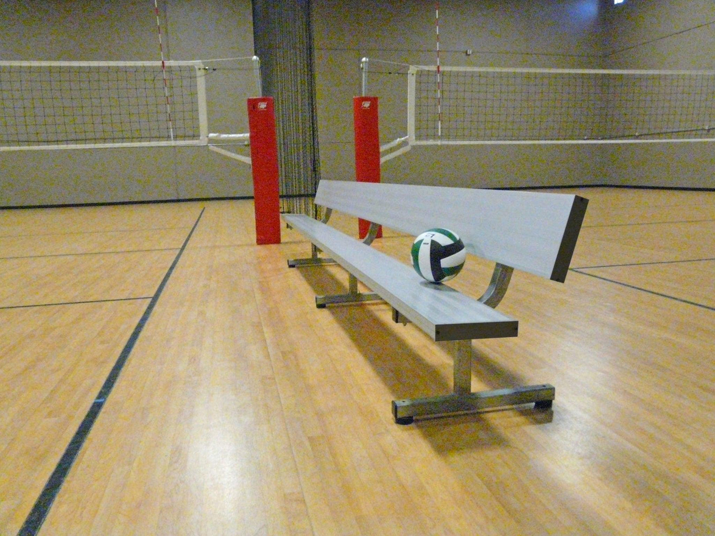 All Aluminum Portable 15' Player Bench w/ Back