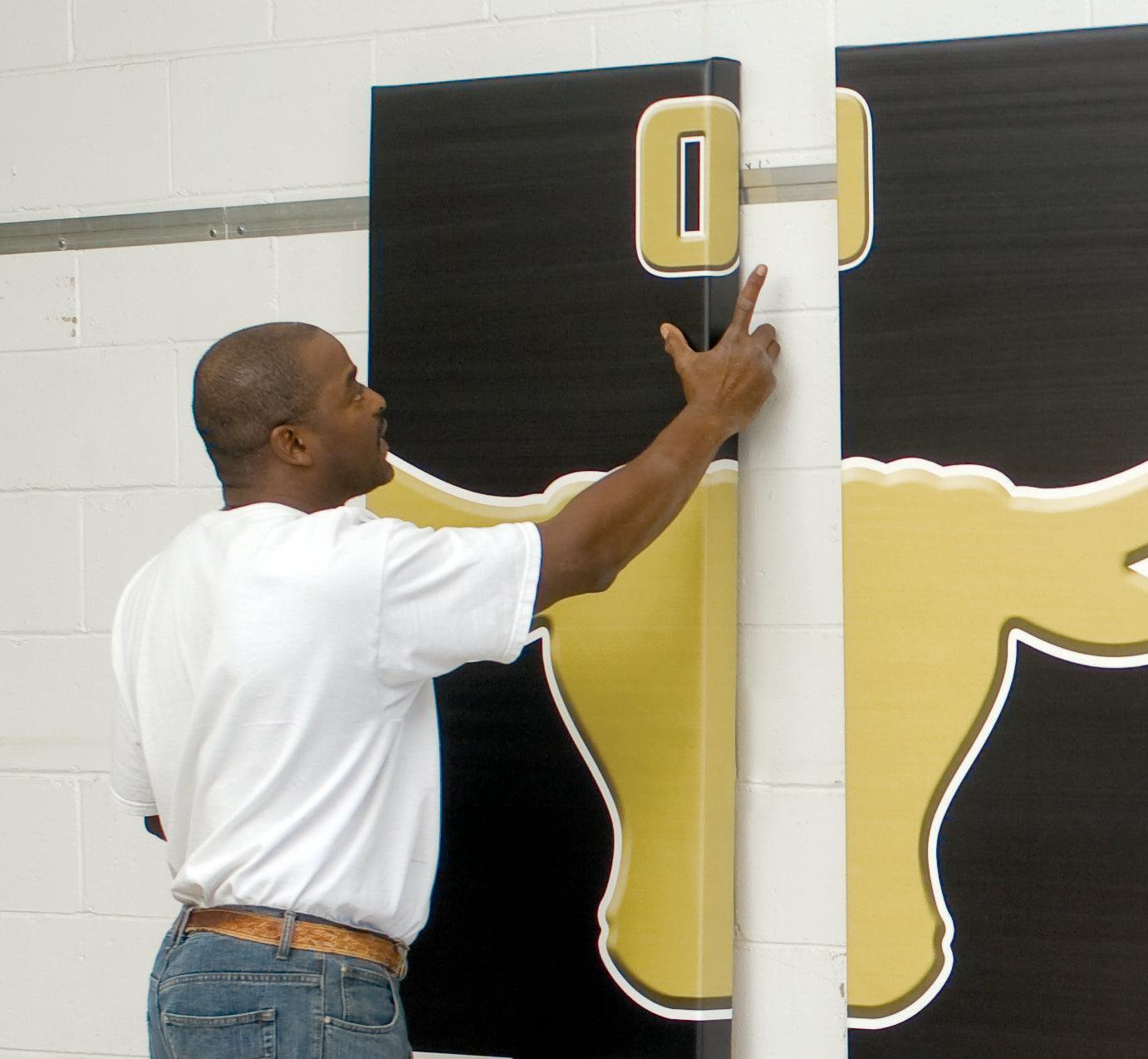 Hidden "Z" Track Mounting System for Wall Padding - bisoninc