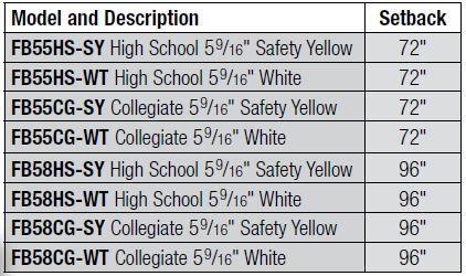 5-9/16" Gooseneck Football Goalposts - bisoninc