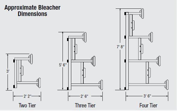 Standard Aluminum Portable Outdoor Bleachers - bisoninc
