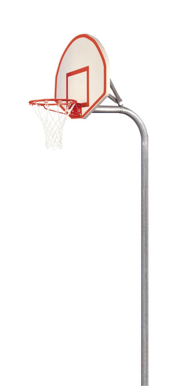 3-1/2" Tough Duty Steel Fan Playground Basketball System - bisoninc