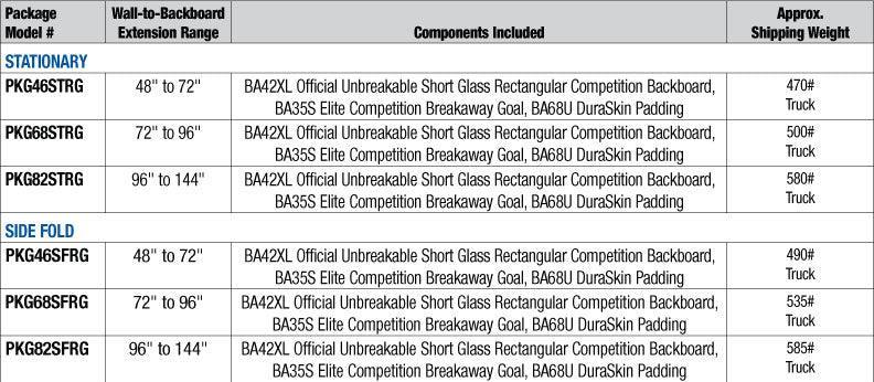 8'-12' Stationary Competition Basketball Package - bisoninc