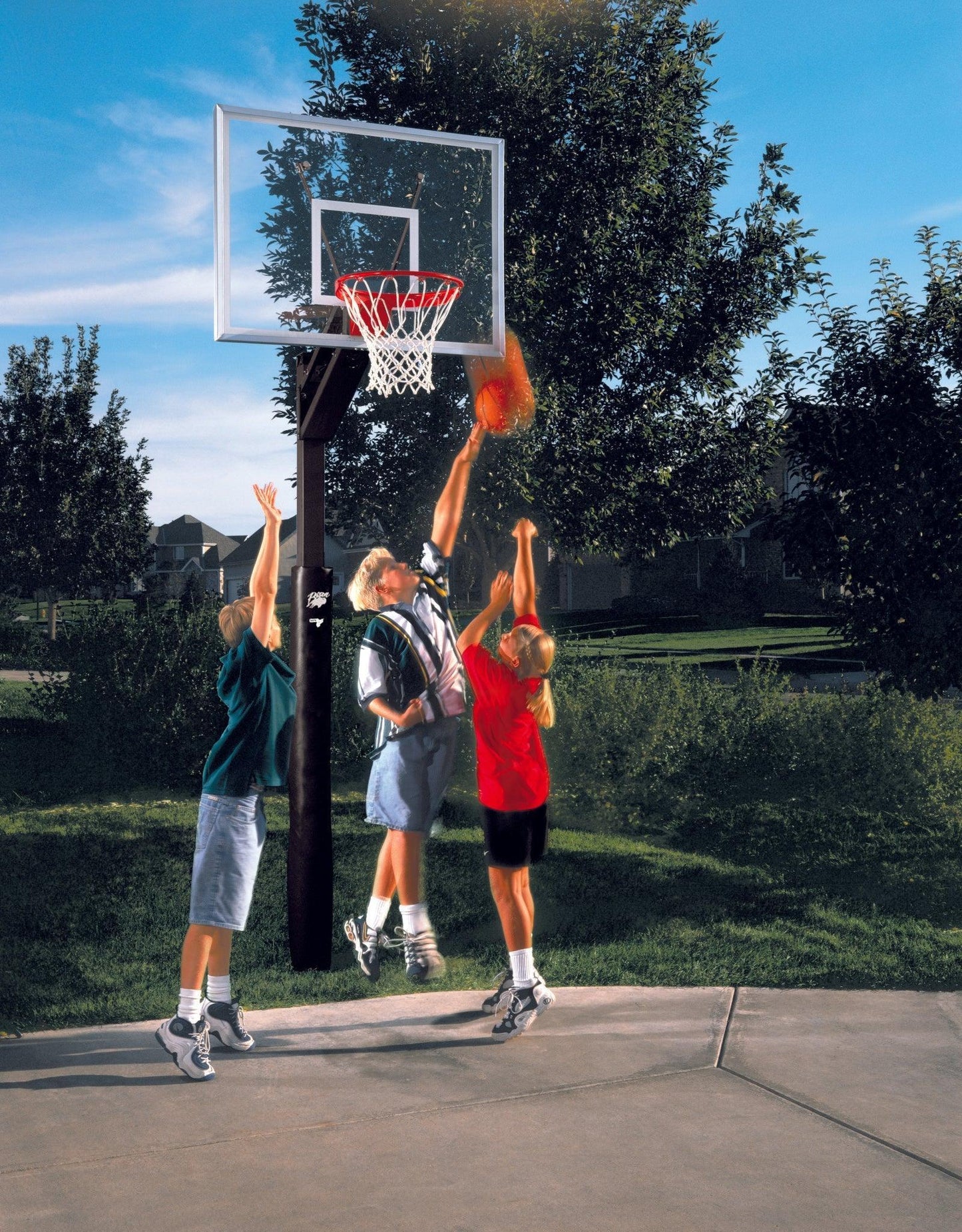 All Conference QwikChange 4" Adjustable Basketball System - bisoninc