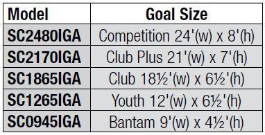 ShootOut 4" Square Aluminum Permanent/Semi Permanent Soccer Goals - bisoninc