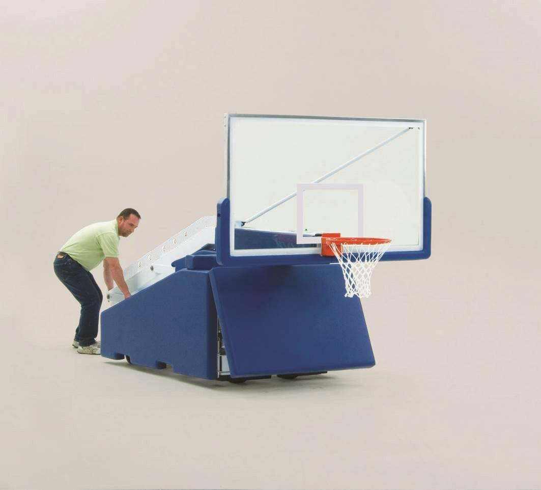 T-REX® International Manual Portable Basketball System - bisoninc