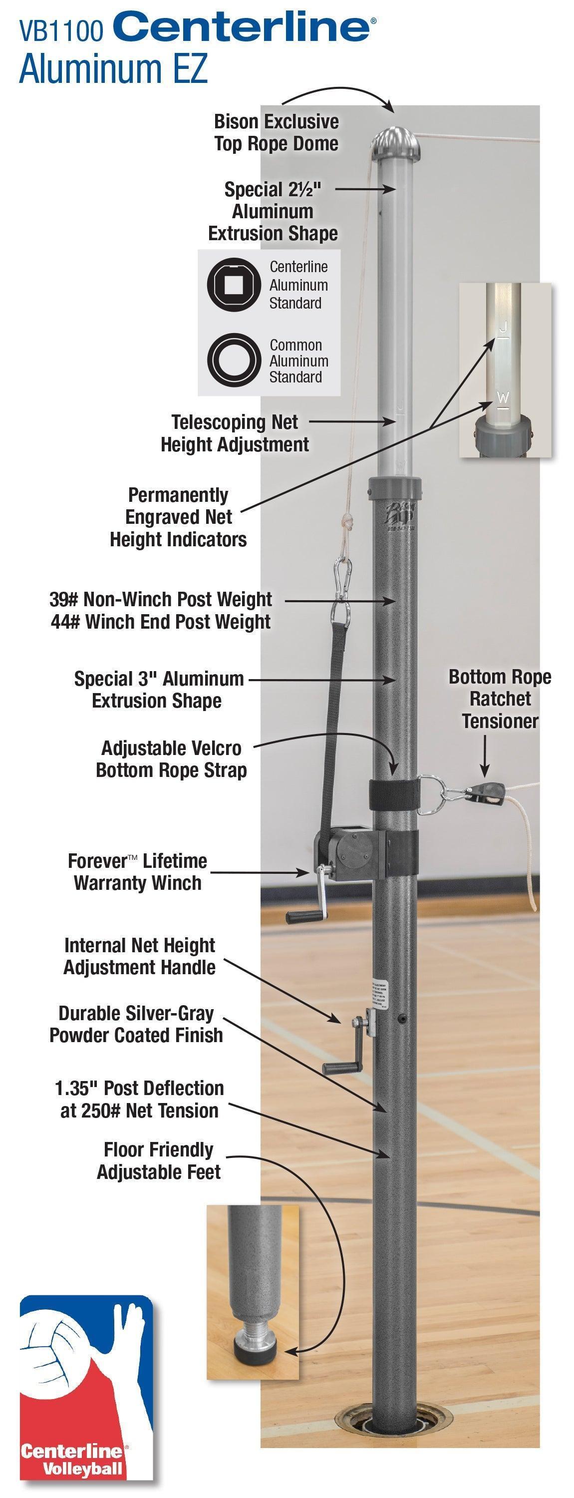 Centerline Aluminum EZ Double Court System - bisoninc