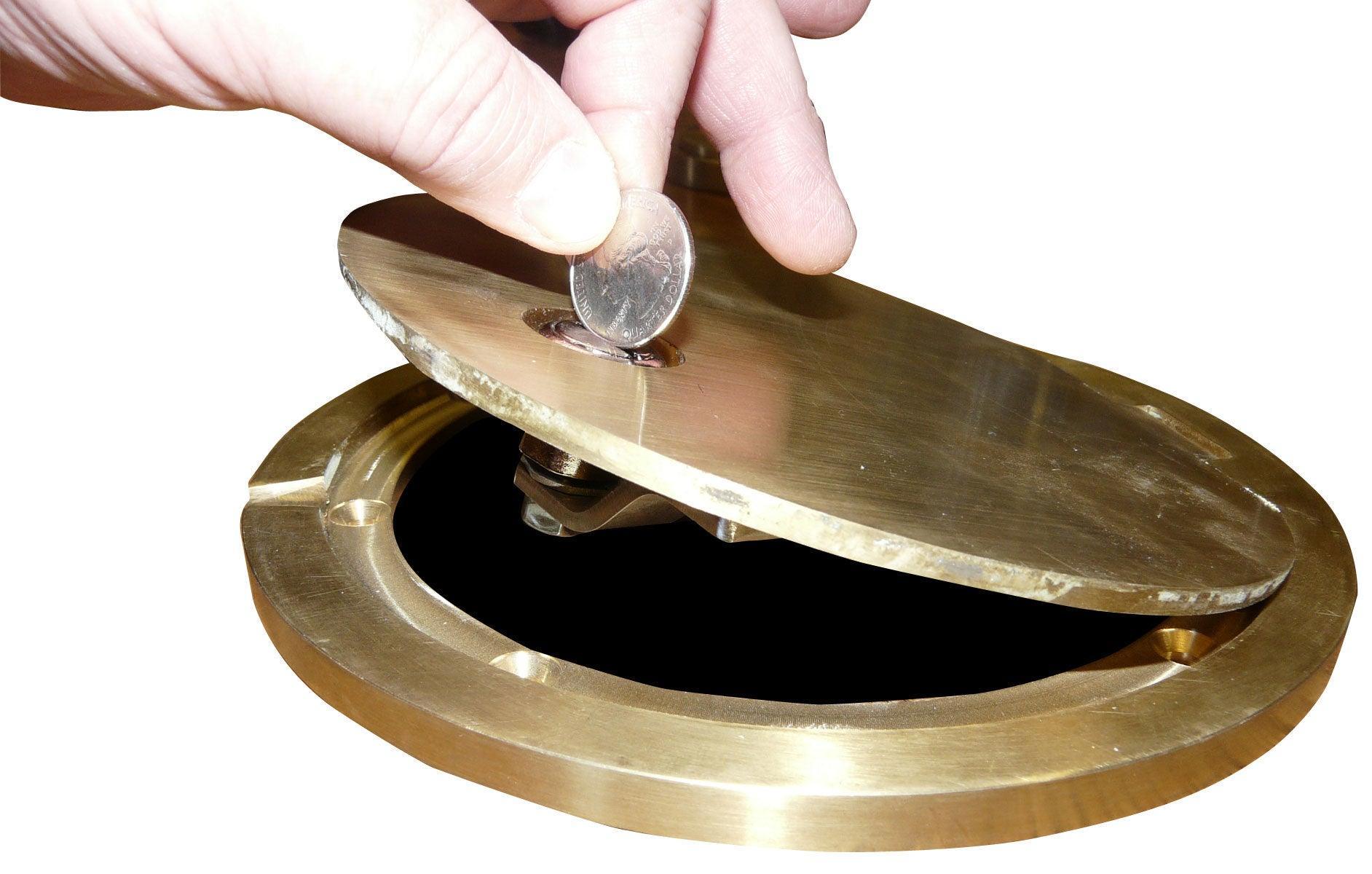 Hinged Brass Lockable Volleyball Cover Plate Only