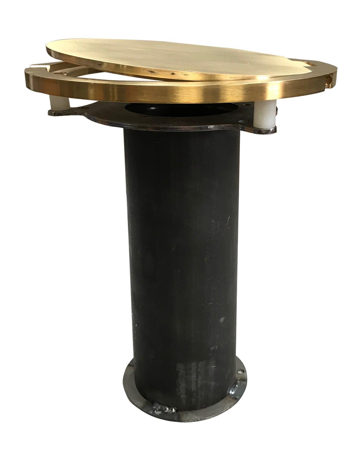 Steel Floor Sockets with Hinged Brass Covers - bisoninc