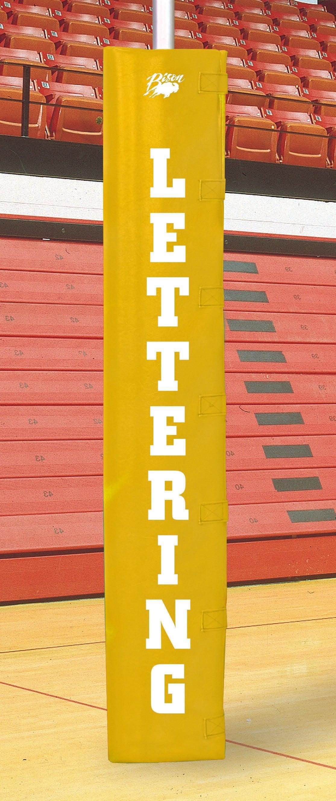 Volleyball Post Padding with 4-Sided Lettering - bisoninc