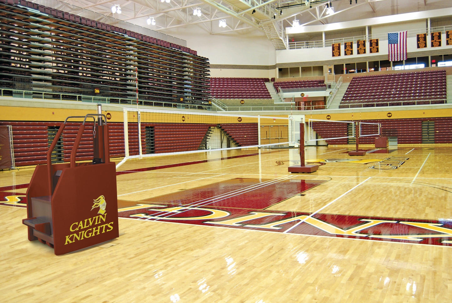 Arena II Freestanding Portable System with Official's Platforms on Both Ends - bisoninc