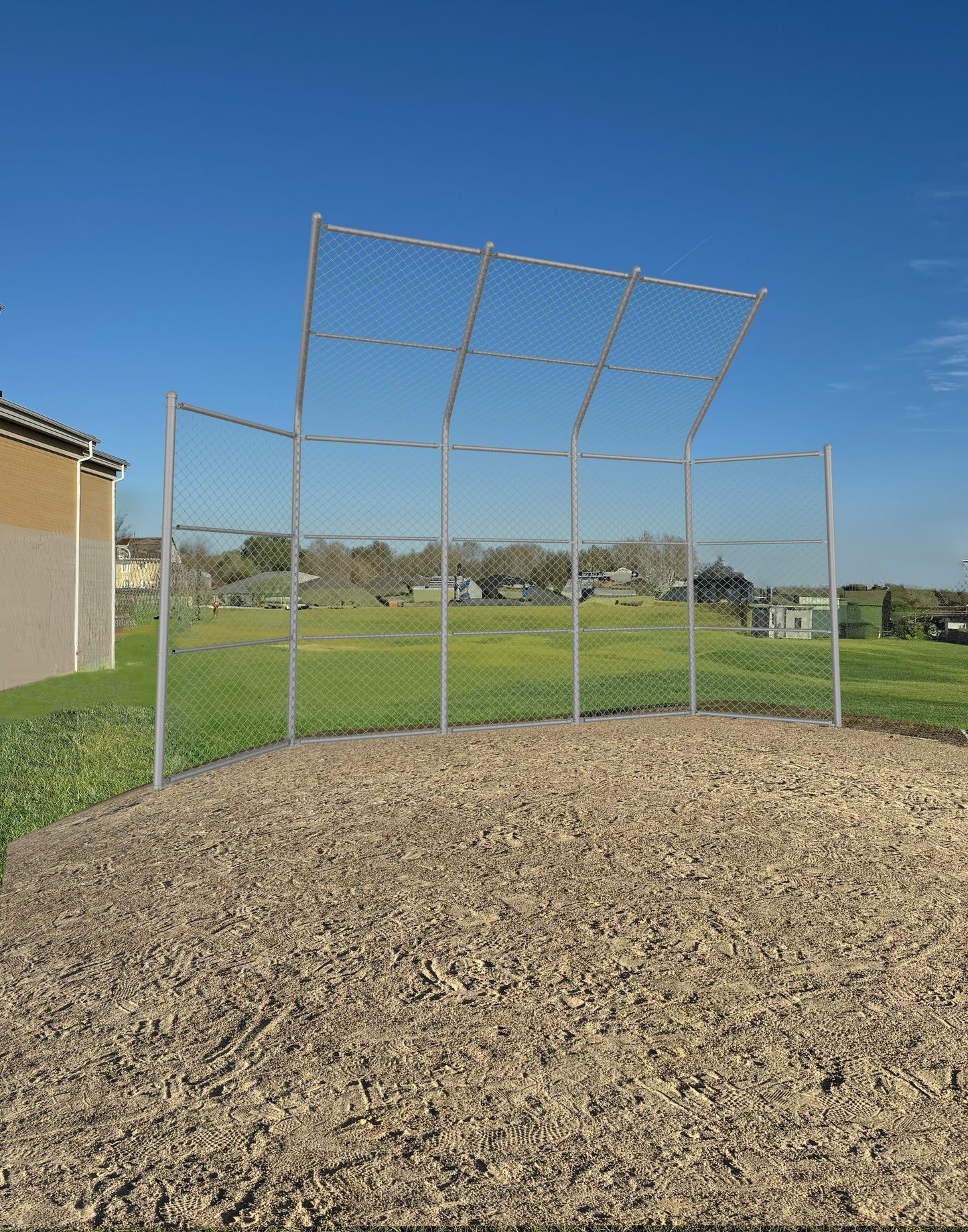 Hooded/Winged Chain Link Backstop