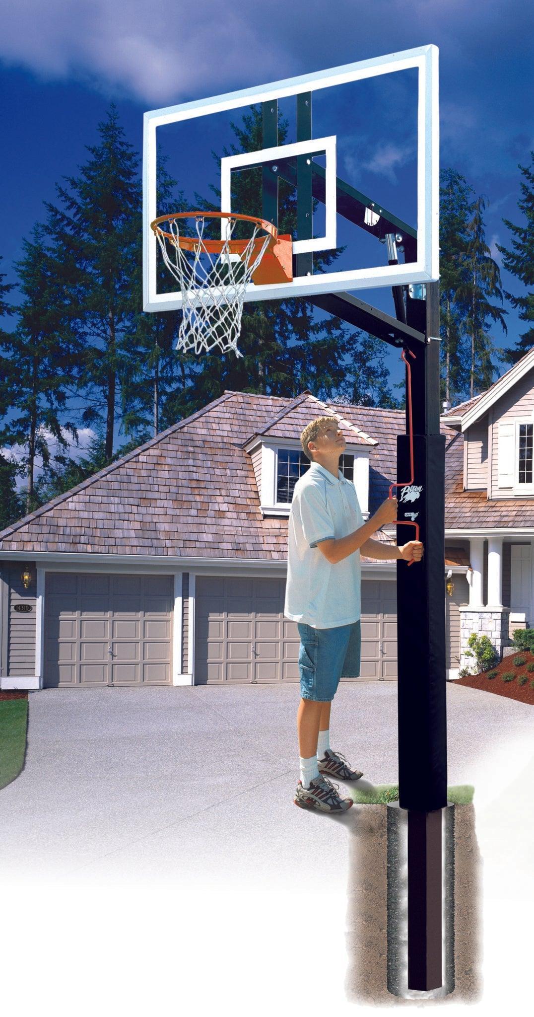 Four Seasons ZipCrank 5" Adjustable Basketball System - bisoninc