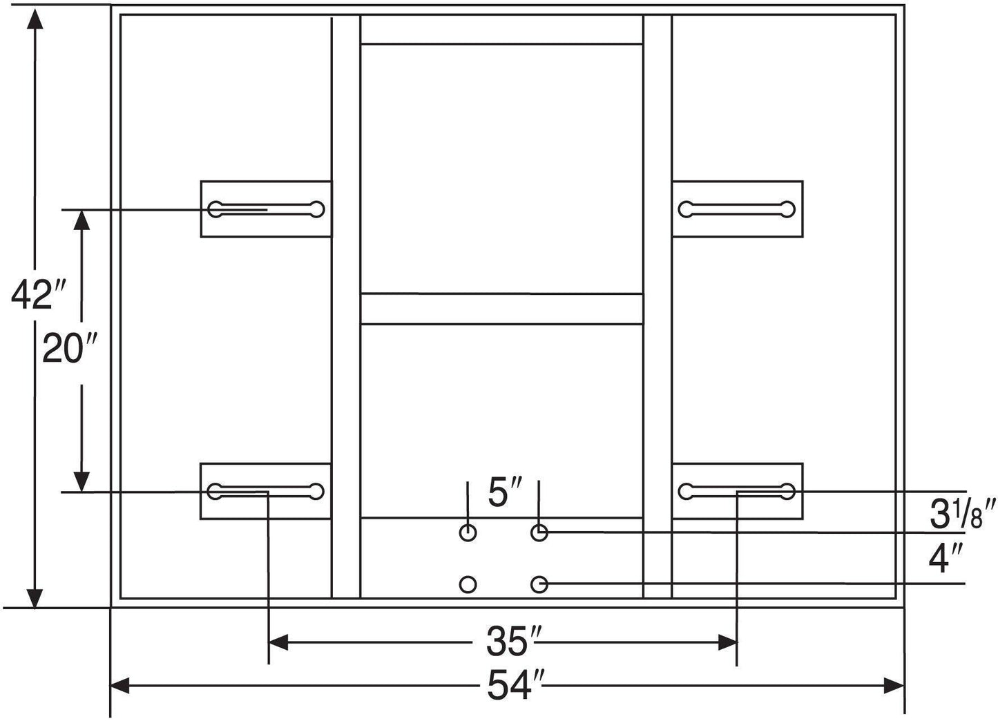 42" x 54" Glass Conversion Backboard - bisoninc