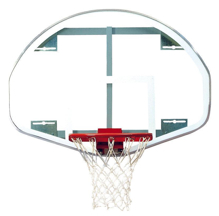 39" x 54" Extended Life Competition Fan-Shaped Glass Backboard - bisoninc