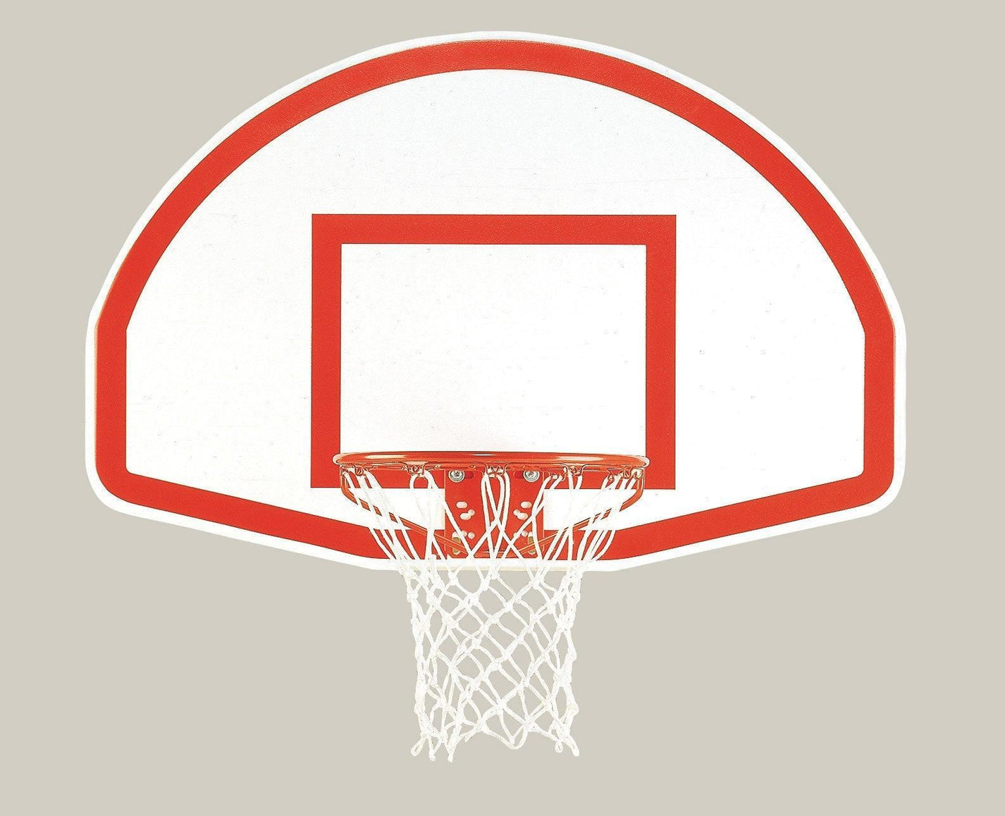 Lifeguard white aluminum backboard with border & shooter's square