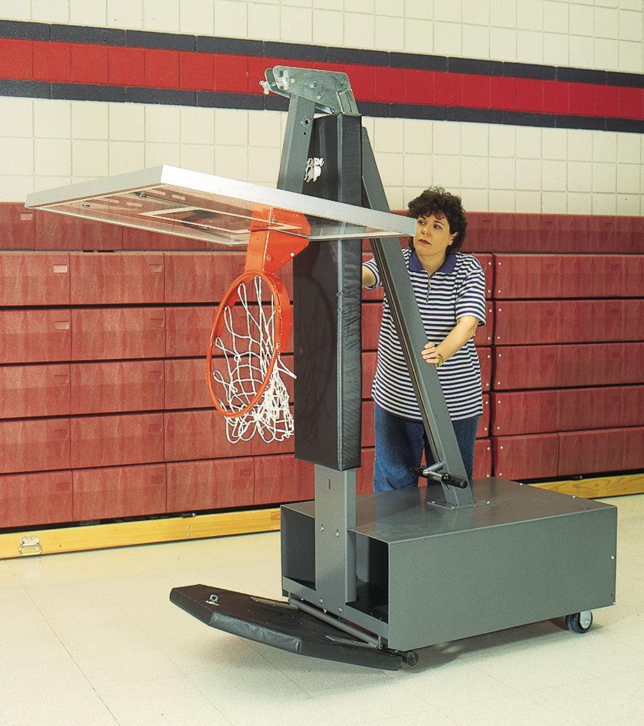 Club Court Super Glass Portable Adjustable Basketball System - bisoninc