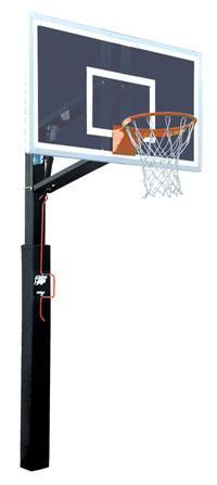 Smoked Four Seasons ZipCrank 5" Adjustable Basketball System - bisoninc