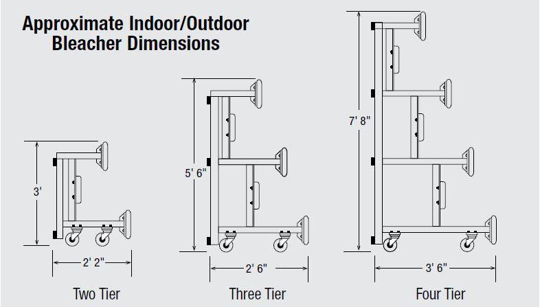 All aluminum easy store indoor bleachers bisoninc