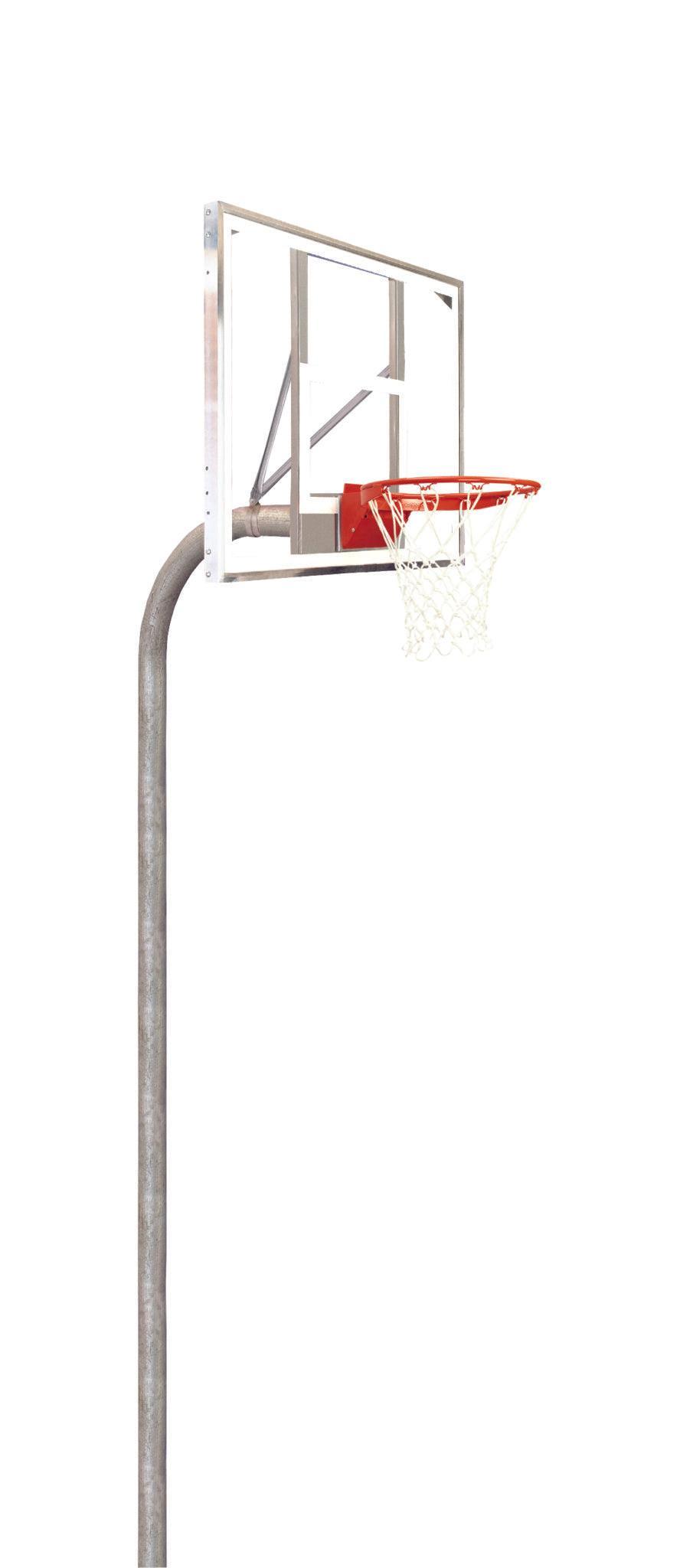 4-1/2" Heavy Duty Glass Rectangle Playground Basketball System - bisoninc