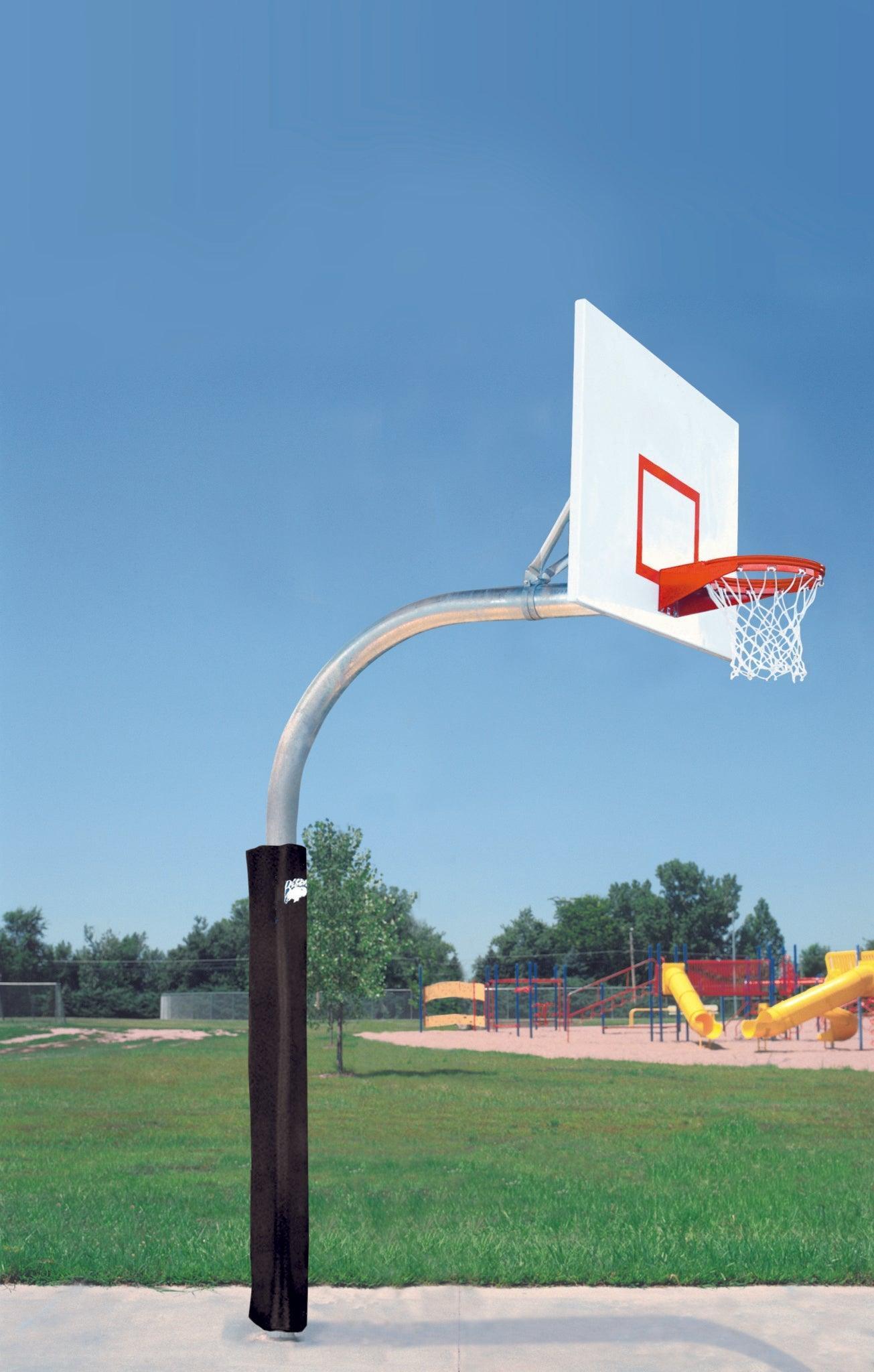 5-9/16" Mega Duty Steel Rectangle Playground Basketball System - bisoninc