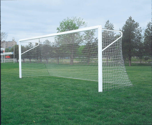 ShootOut 4" Square Aluminum Permanent/Semi Permanent Soccer Goals - bisoninc