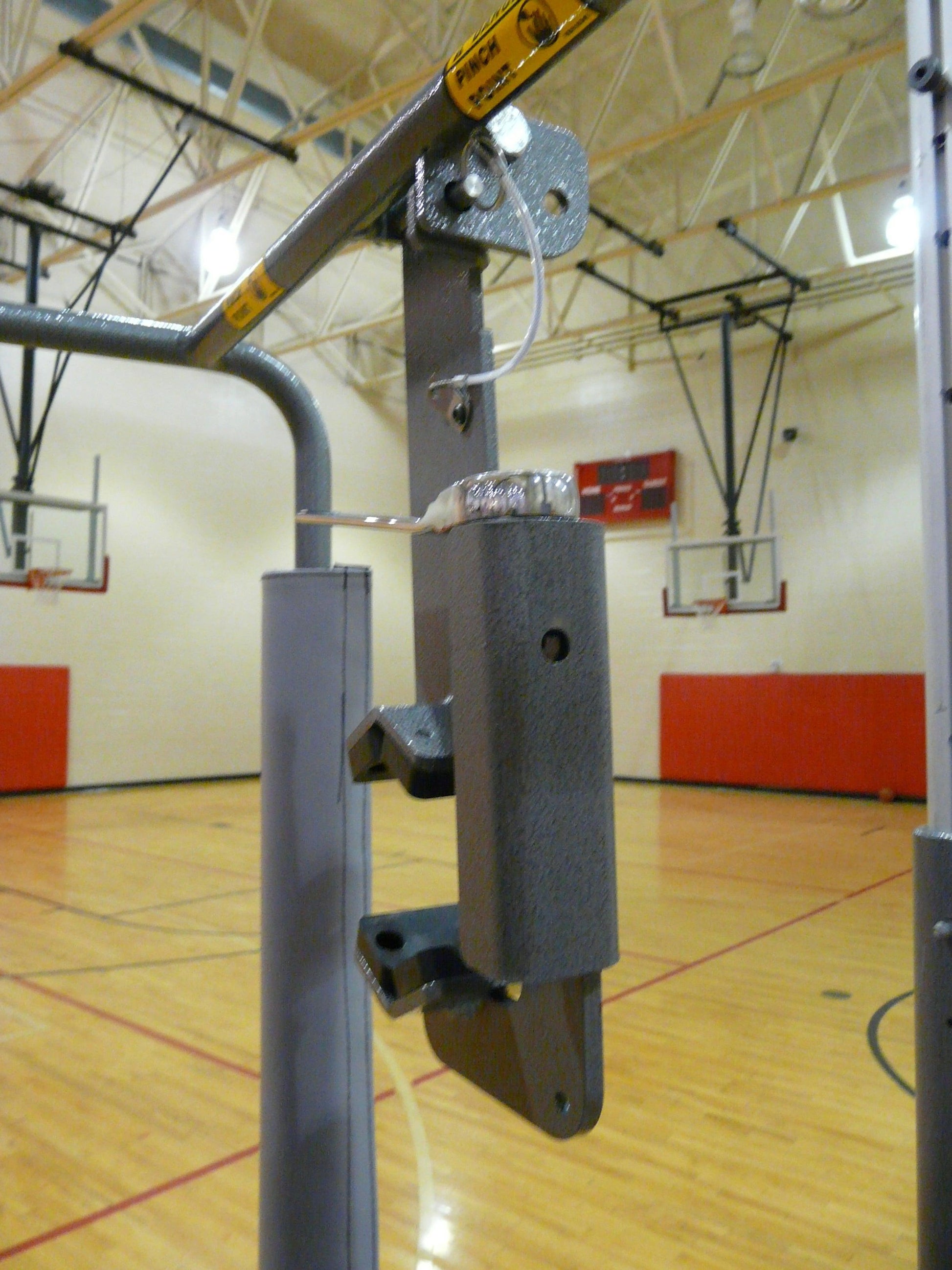 Adjustable Height Clamp-on Volleyball Officials Platform with Padding - bisoninc